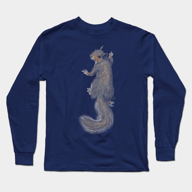 Gray Squirrel Long Sleeve T-Shirt by Walking in Nature